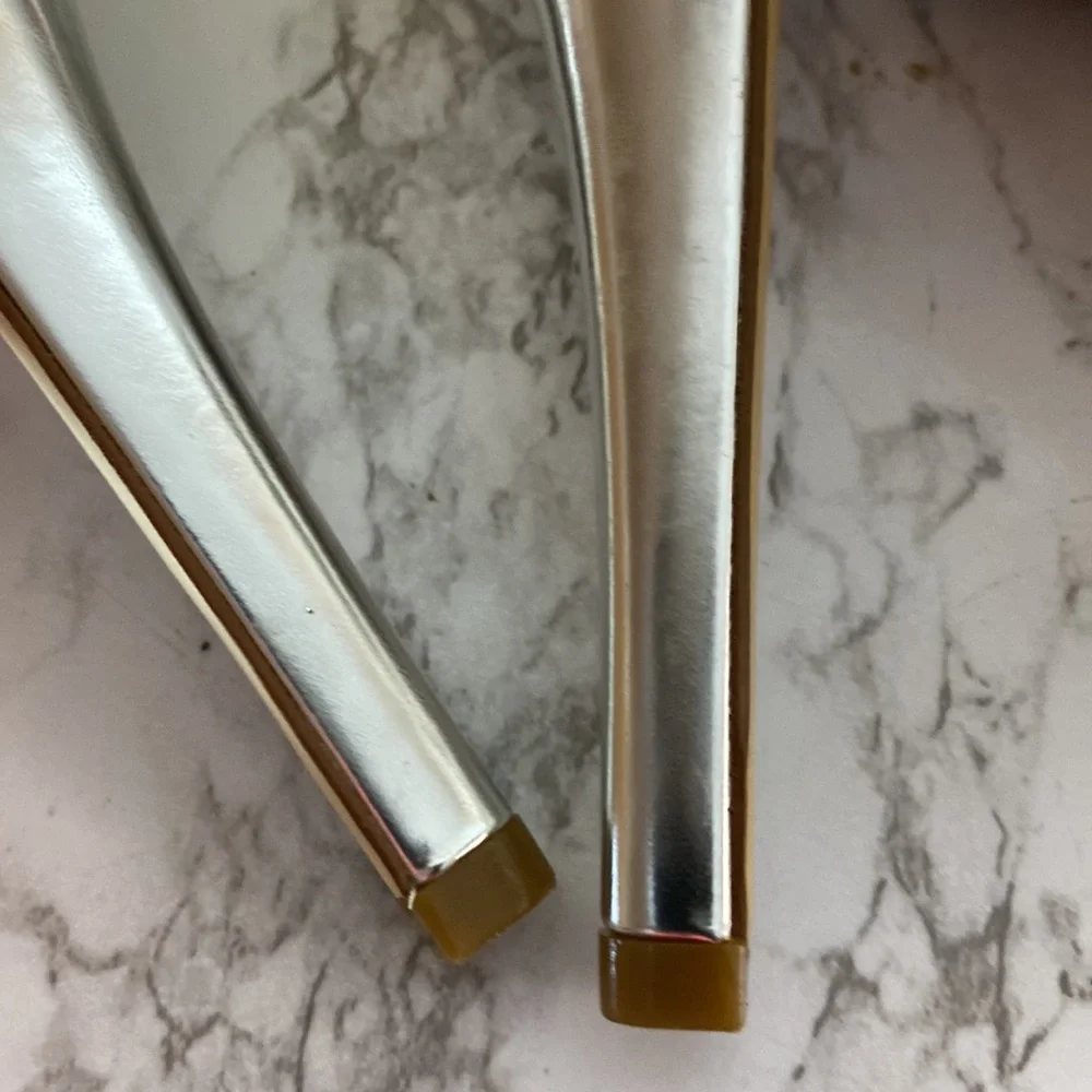 Michael Kors Ionna Pump Silver Glitter Heels Size 10M with Box - Picture 7 of 12